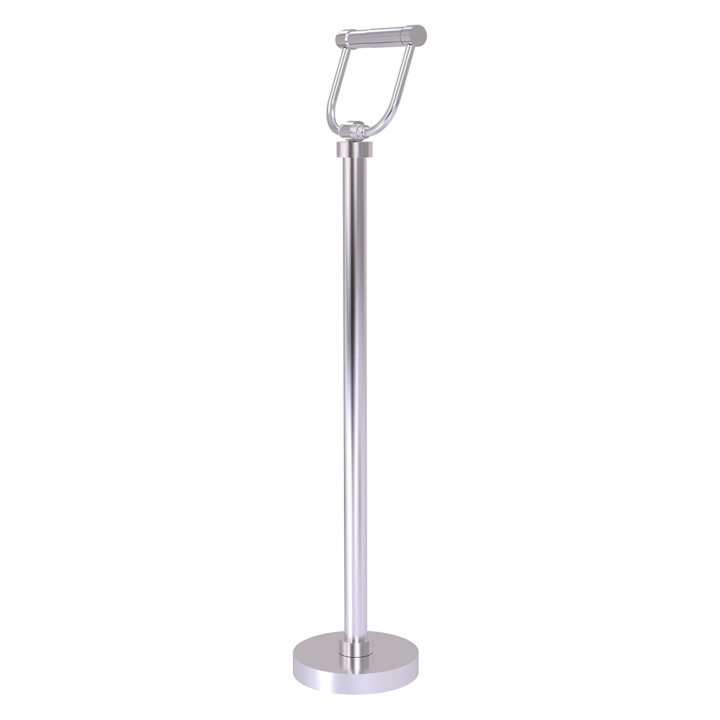 Allied Brass TS-25-SCH Satin Chrome Freestanding Toilet Tissue Holder