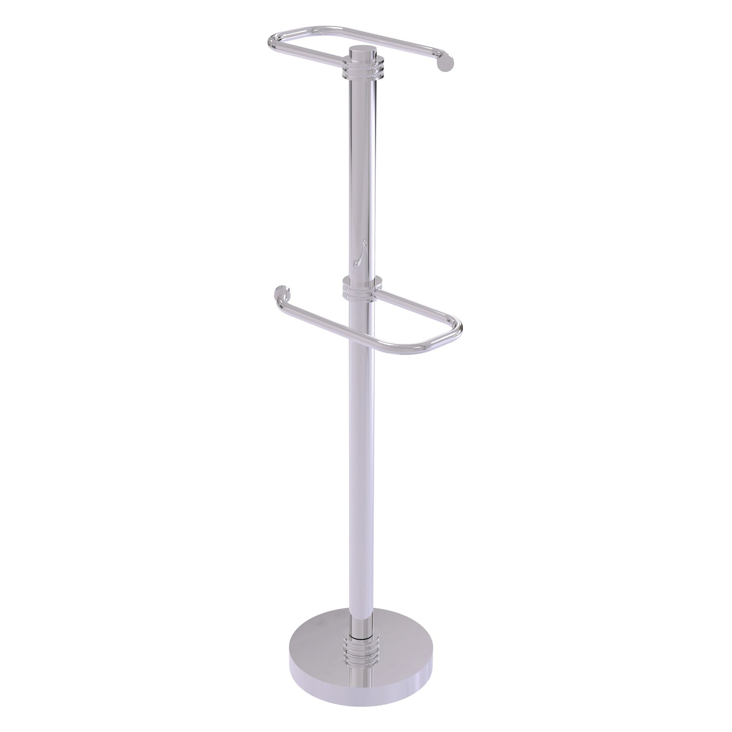 Allied Brass TS-26D-PC 2-Roll Polished Chrome Freestanding Toilet Tissue Holder