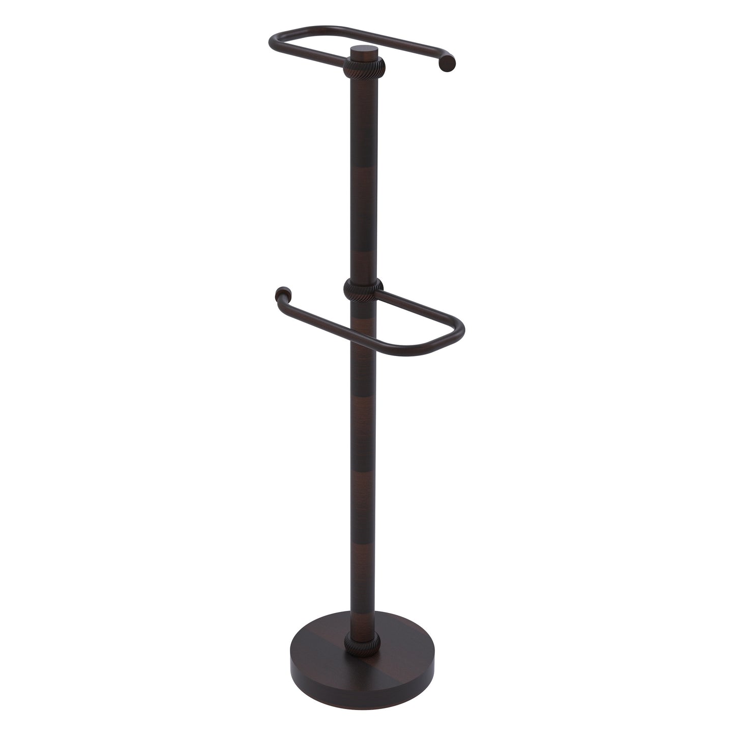 Allied Brass TS-26T-VB 2-Roll Venetian Bronze Freestanding Toilet Tissue Holder