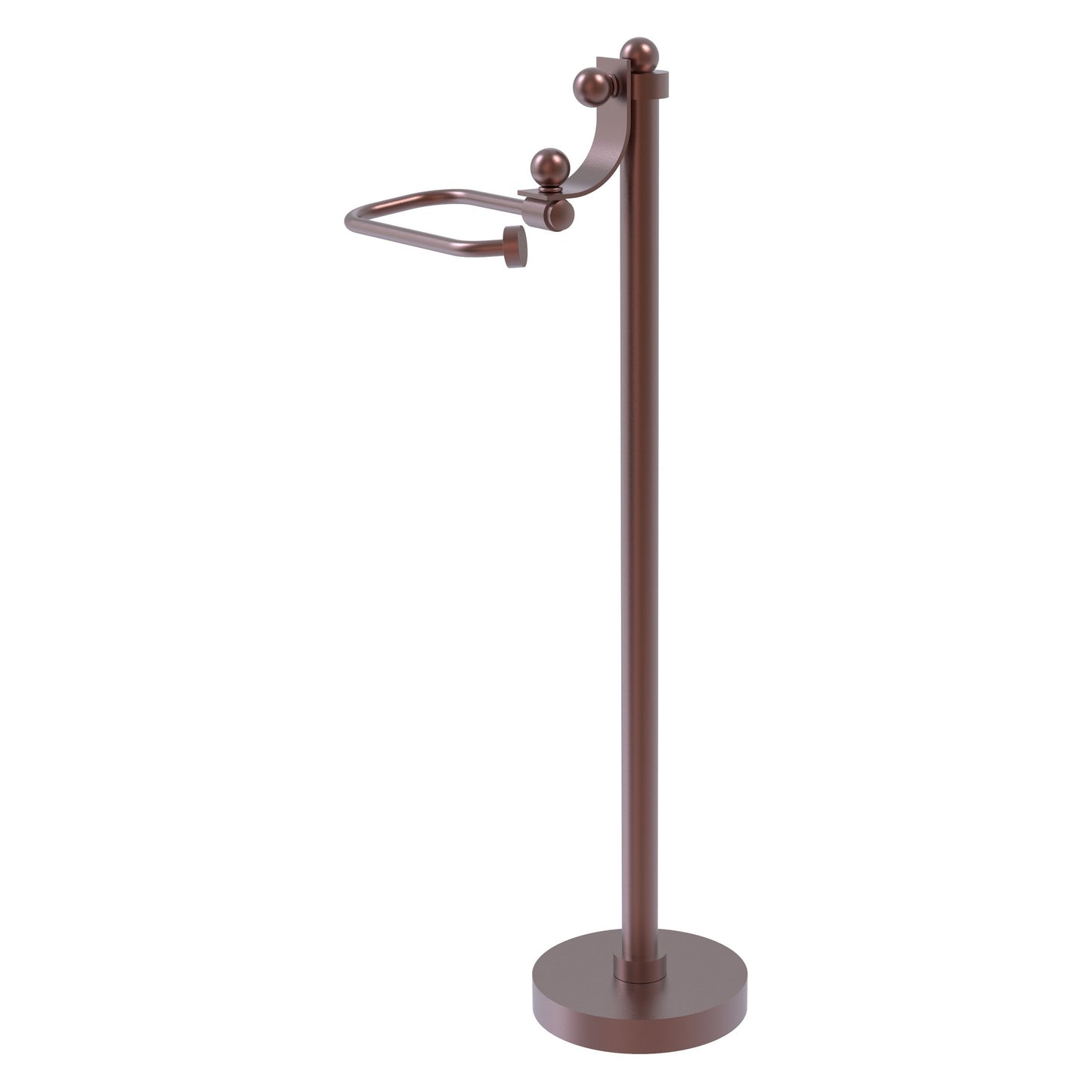 Allied Brass TS-27-CA Antique Copper European Style Freestanding Toilet Tissue Holder