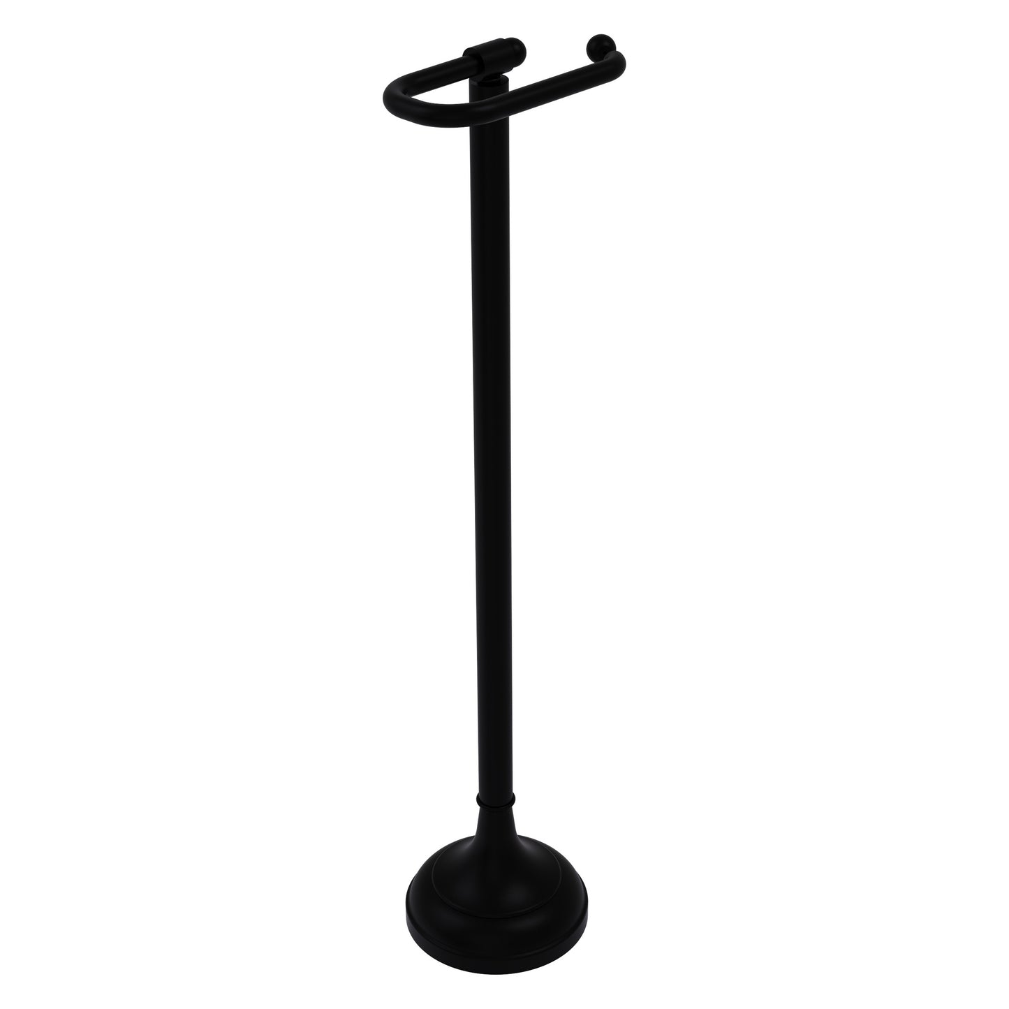 Allied Brass TS-28-BKM Matte Black European Style Freestanding Toilet Tissue Holder
