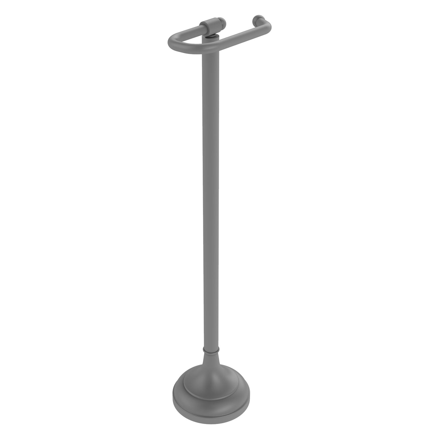 Allied Brass TS-28-GYM Matte Gray European Style Freestanding Toilet Tissue Holder