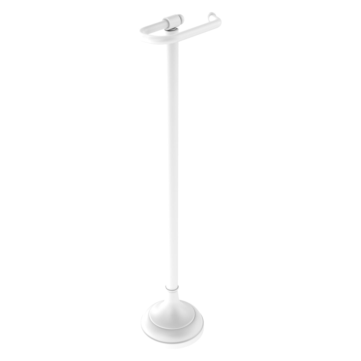 Allied Brass TS-28-WHM Matte White European Style Freestanding Toilet Tissue Holder