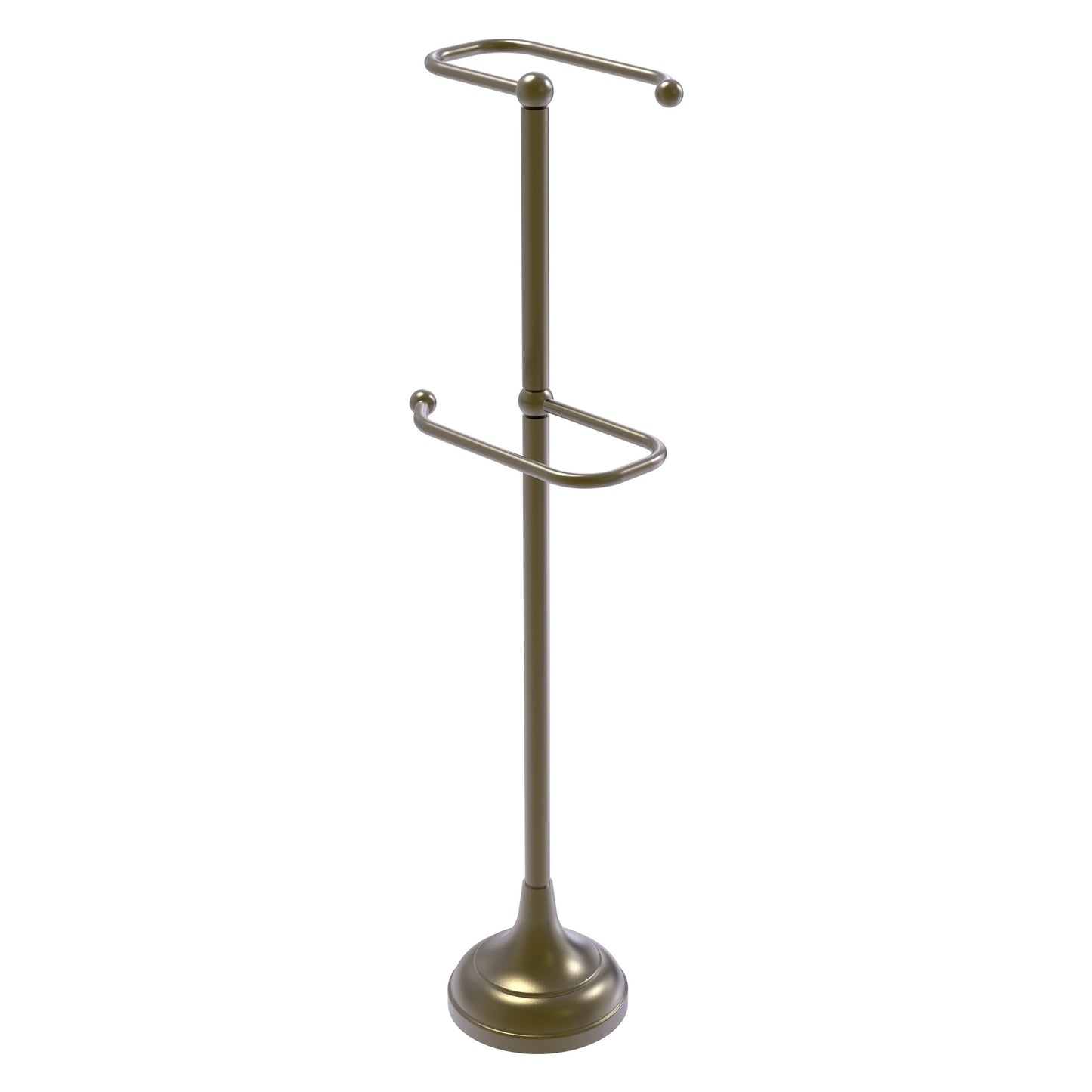 Allied Brass TS-29-ABR 2-Roll Antique Brass Freestanding Toilet Tissue Holder