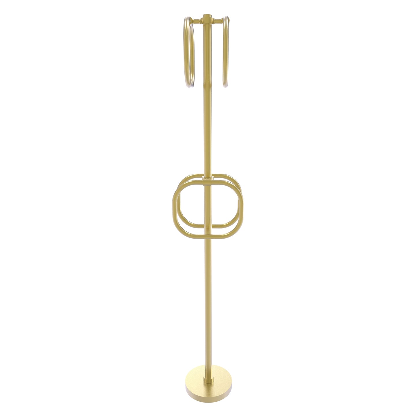 Allied Brass TS-40-SBR Satin Brass Freestanding Towel Holder