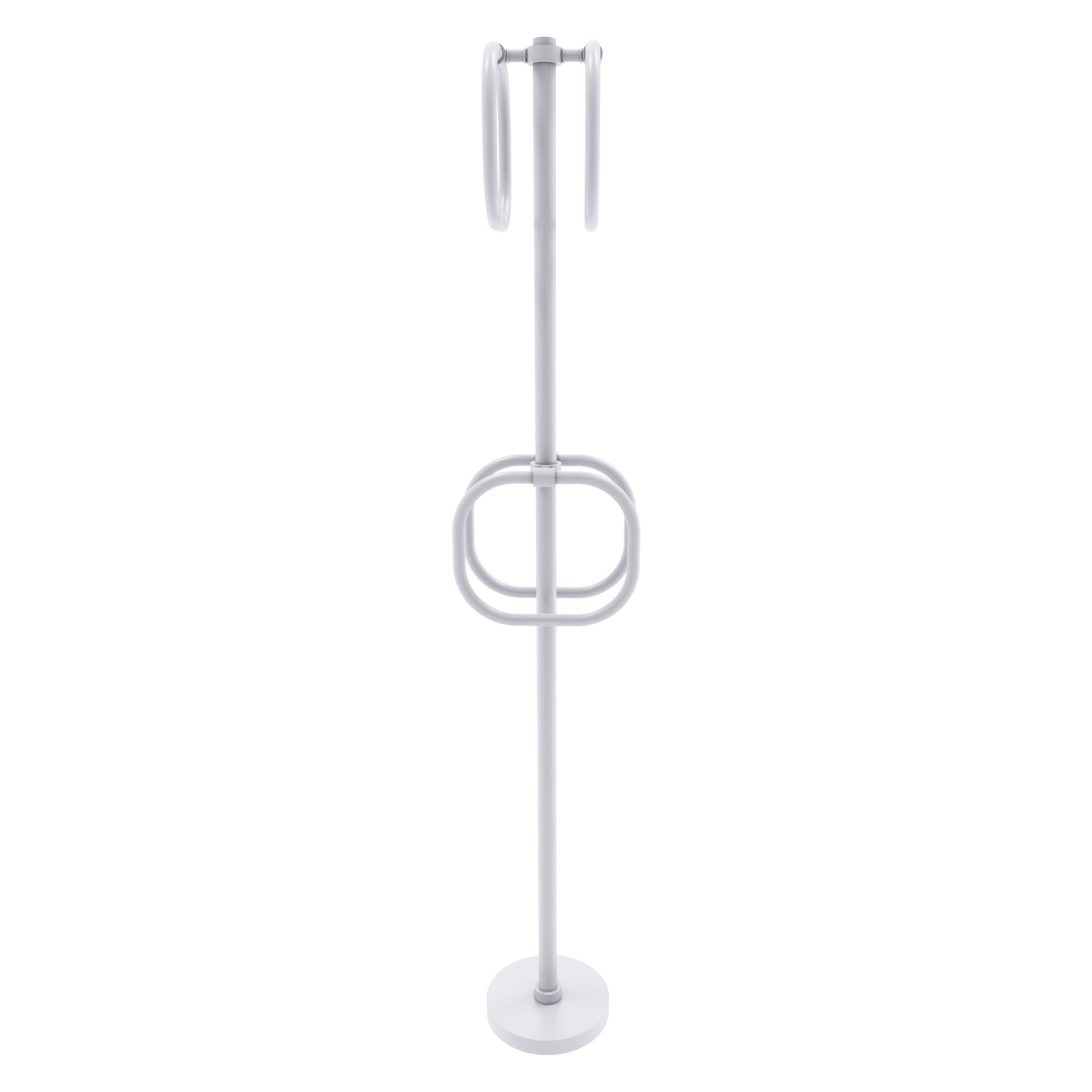 Allied Brass TS-40-WHM Matte White Freestanding Towel Holder