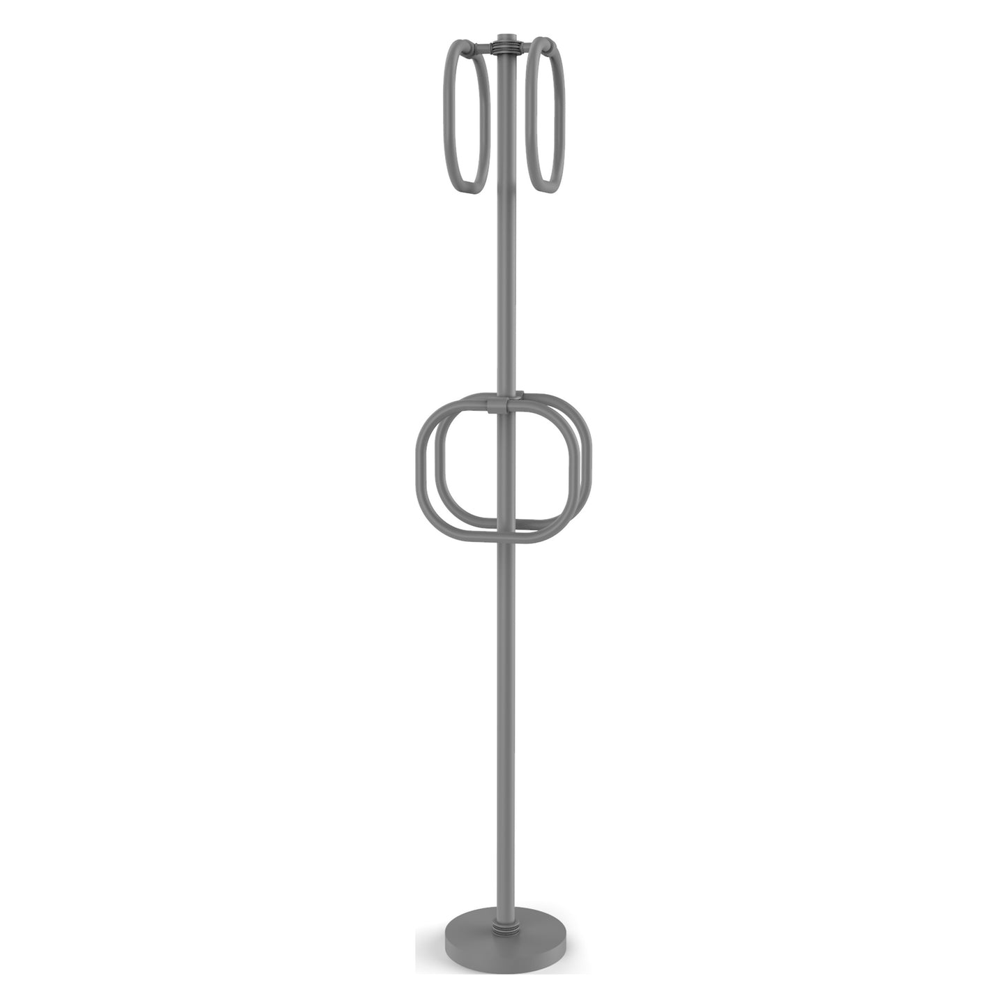 Allied Brass TS-40D-GYM Matte Gray Freestanding Towel Holder