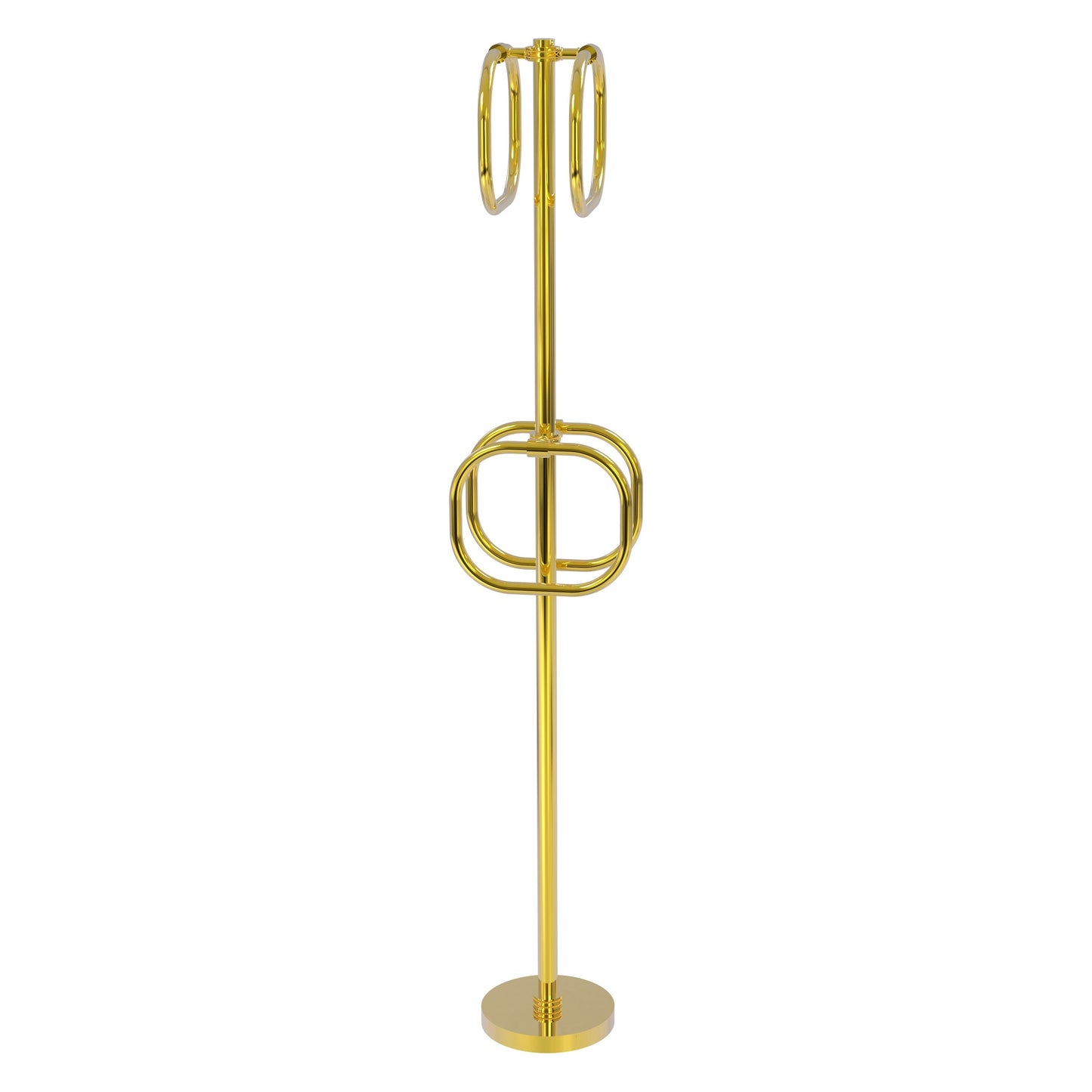 Allied Brass TS-40D-PB Polished Brass Freestanding Towel Holder