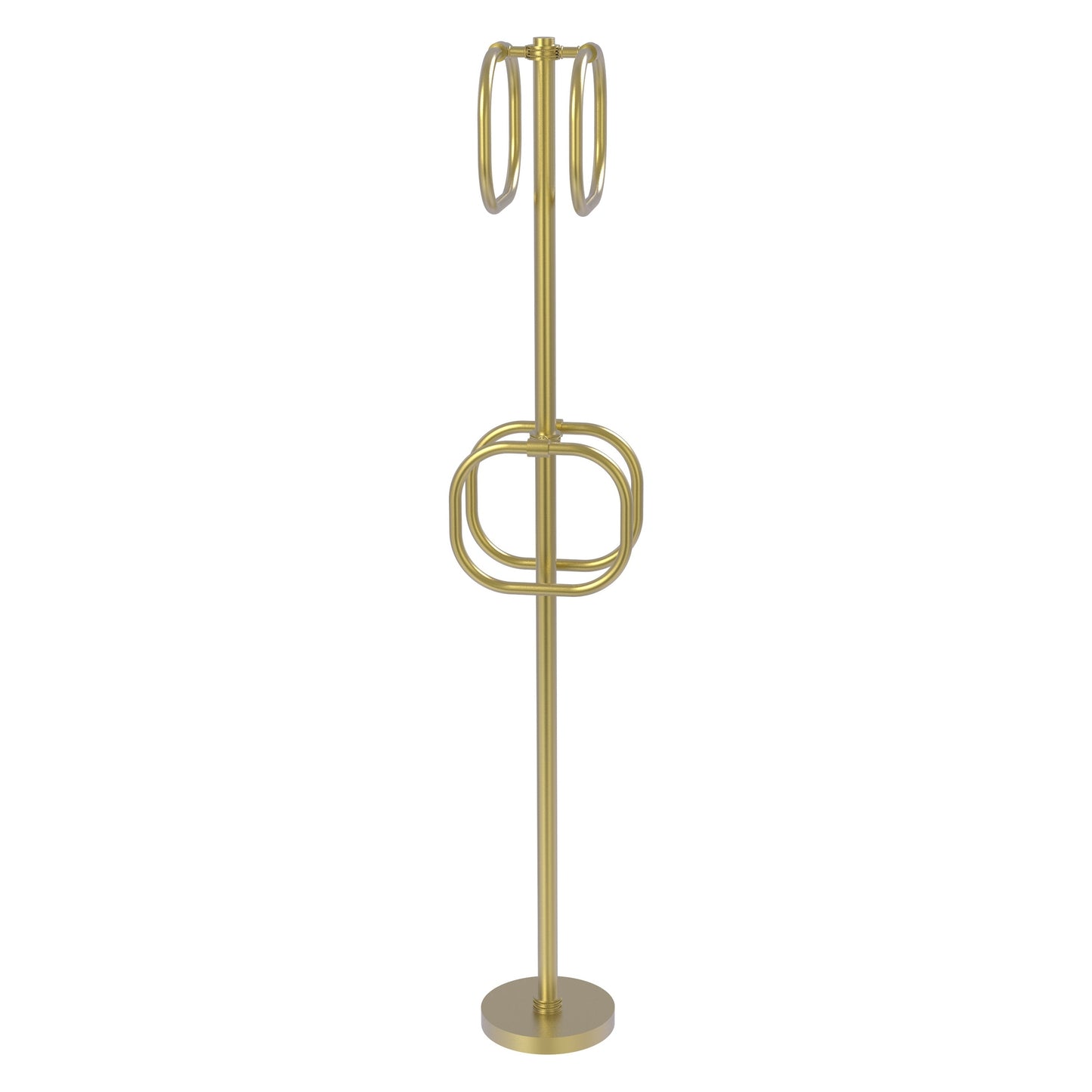 Allied Brass TS-40D-SBR Satin Brass Freestanding Towel Holder
