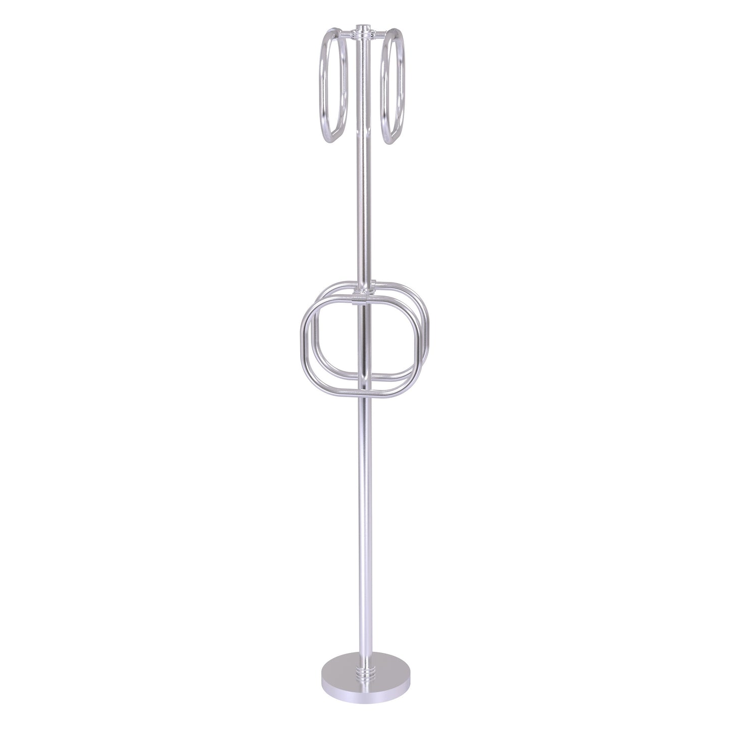 Allied Brass TS-40D-SCH Satin Chrome Freestanding Towel Holder