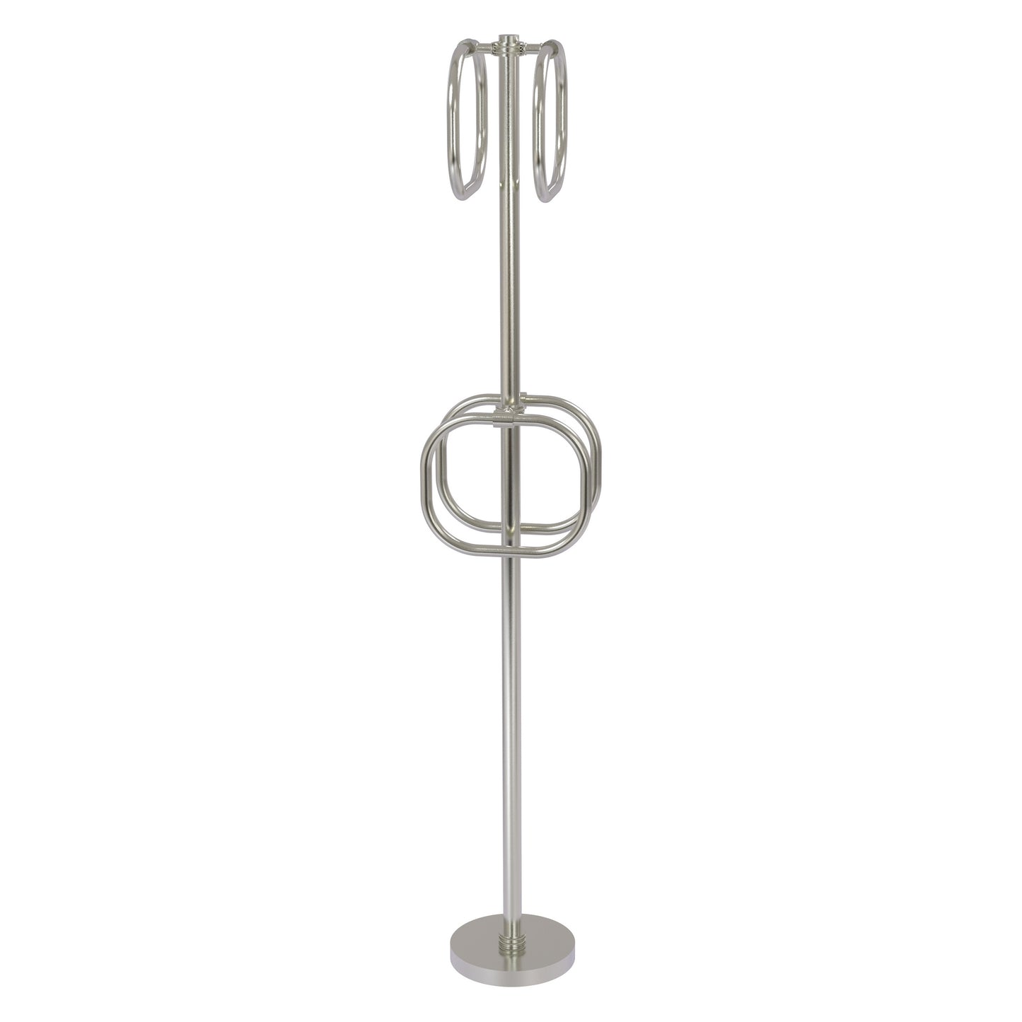 Allied Brass TS-40D-SN Satin Nickel Freestanding Towel Holder