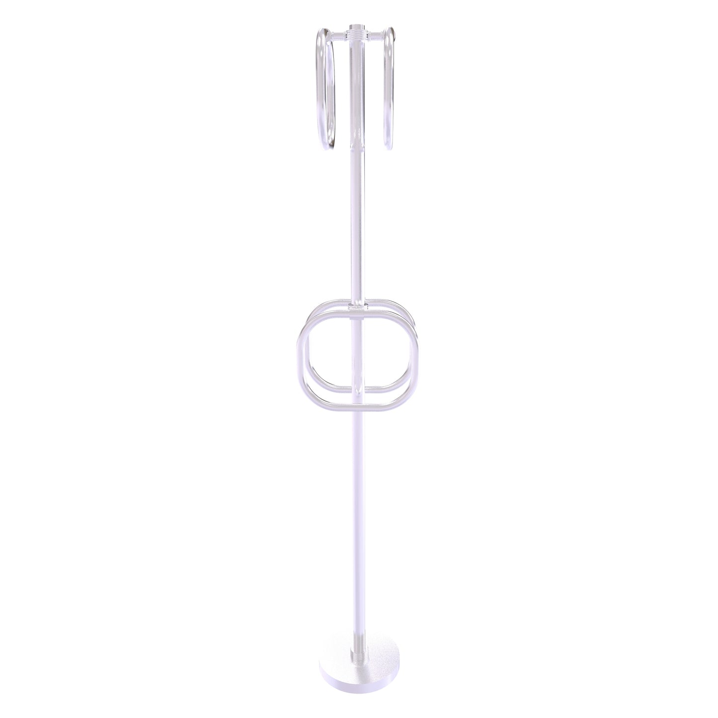 Allied Brass TS-40G-SCH Satin Chrome Freestanding Towel Holder