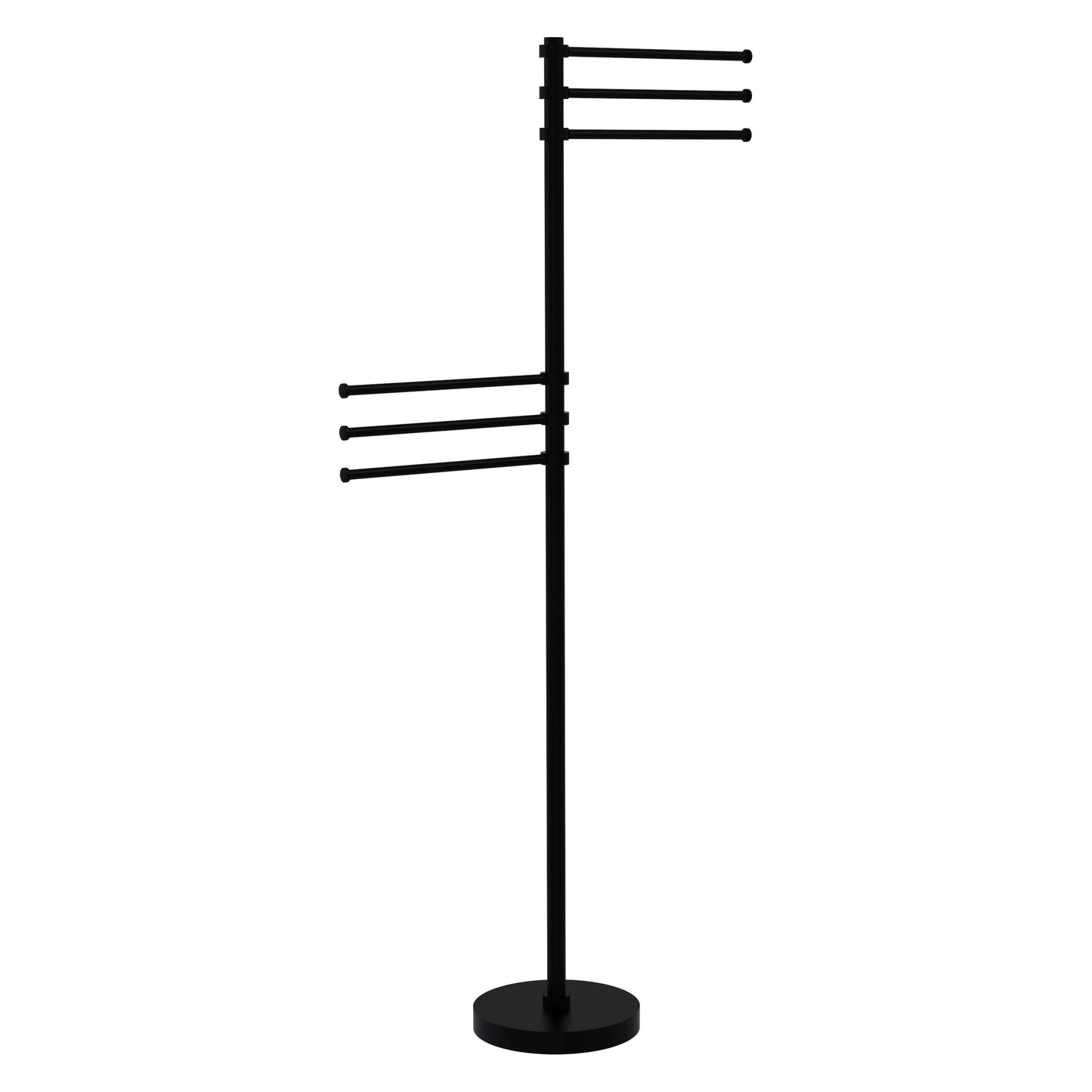 Allied Brass TS-50-BKM Matte Black Towel Holder Stand