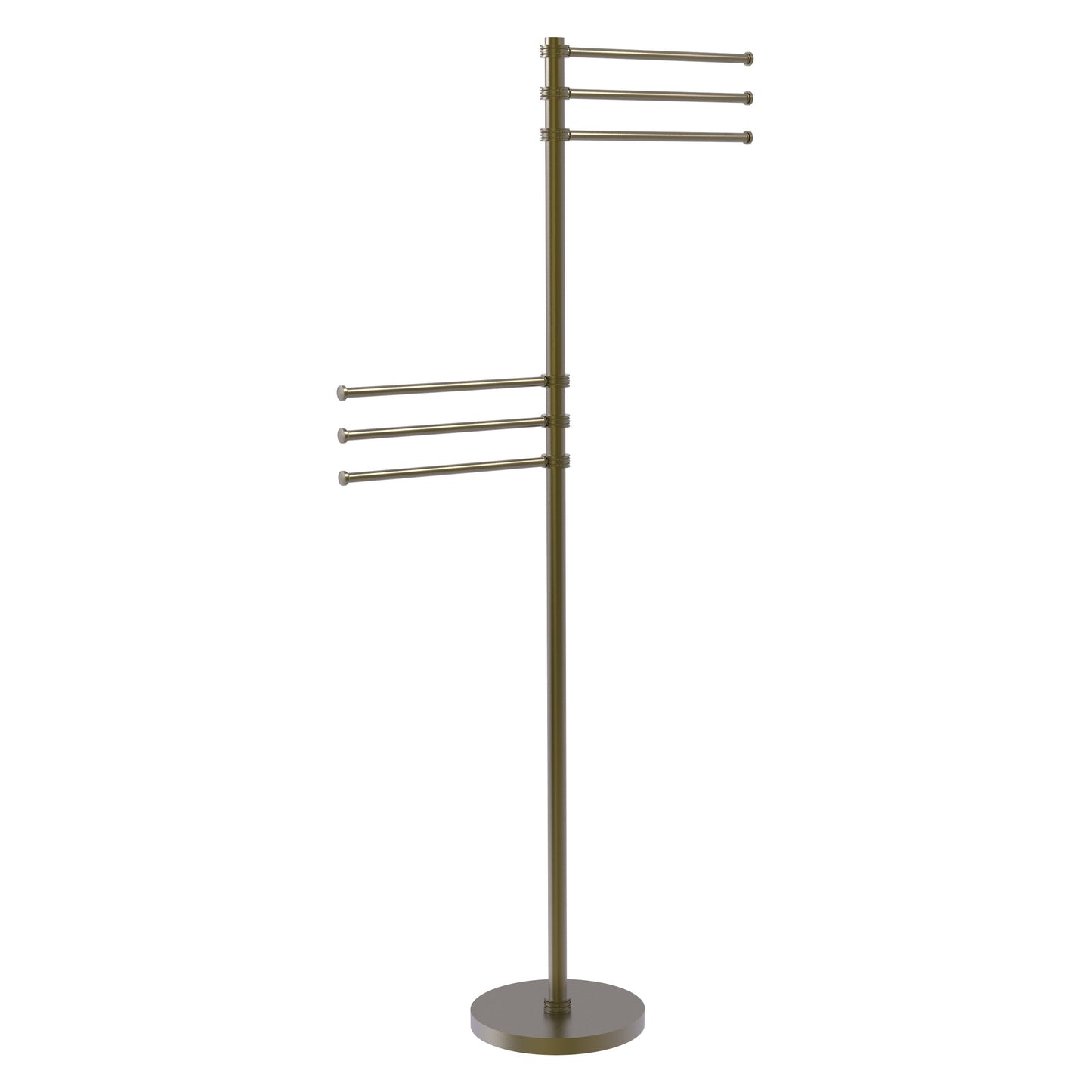 Allied Brass TS-50D-ABR Antique Brass Towel Holder Stand