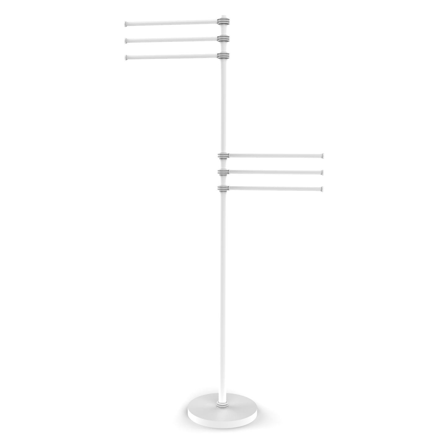 Allied Brass TS-50D-WHM Matte White Towel Holder Stand