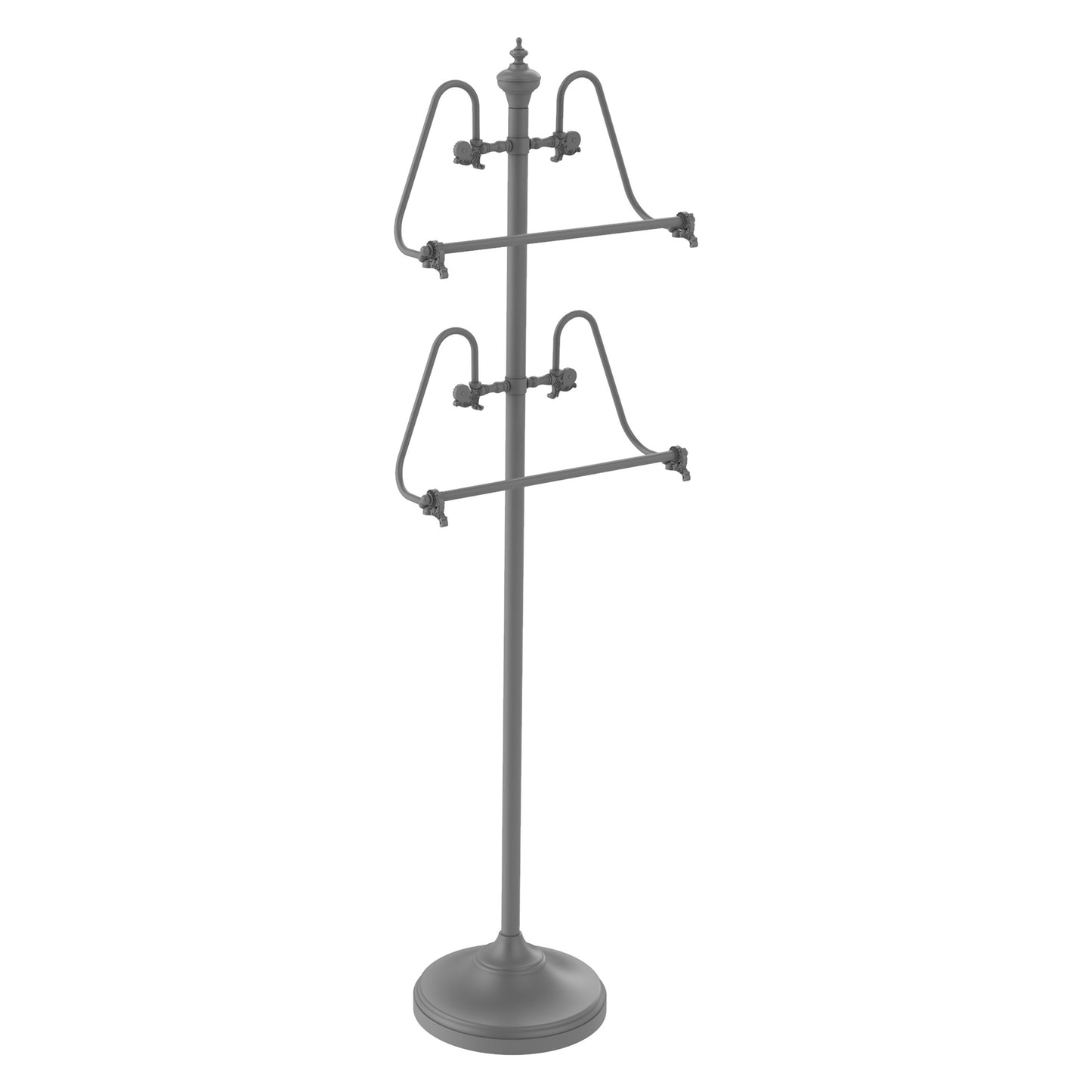 Allied Brass TS-6-GYM 49" Matte Gray Floor Standing Towel Holder