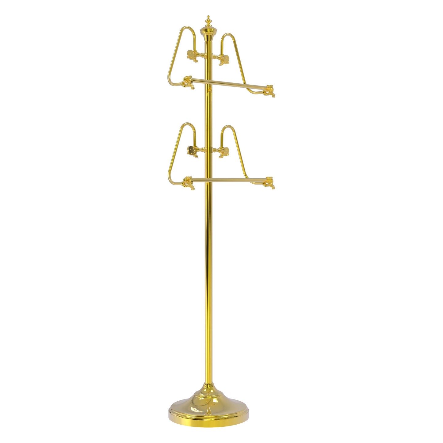 Allied Brass TS-6-PB 49" Polished Brass Floor Standing Towel Holder