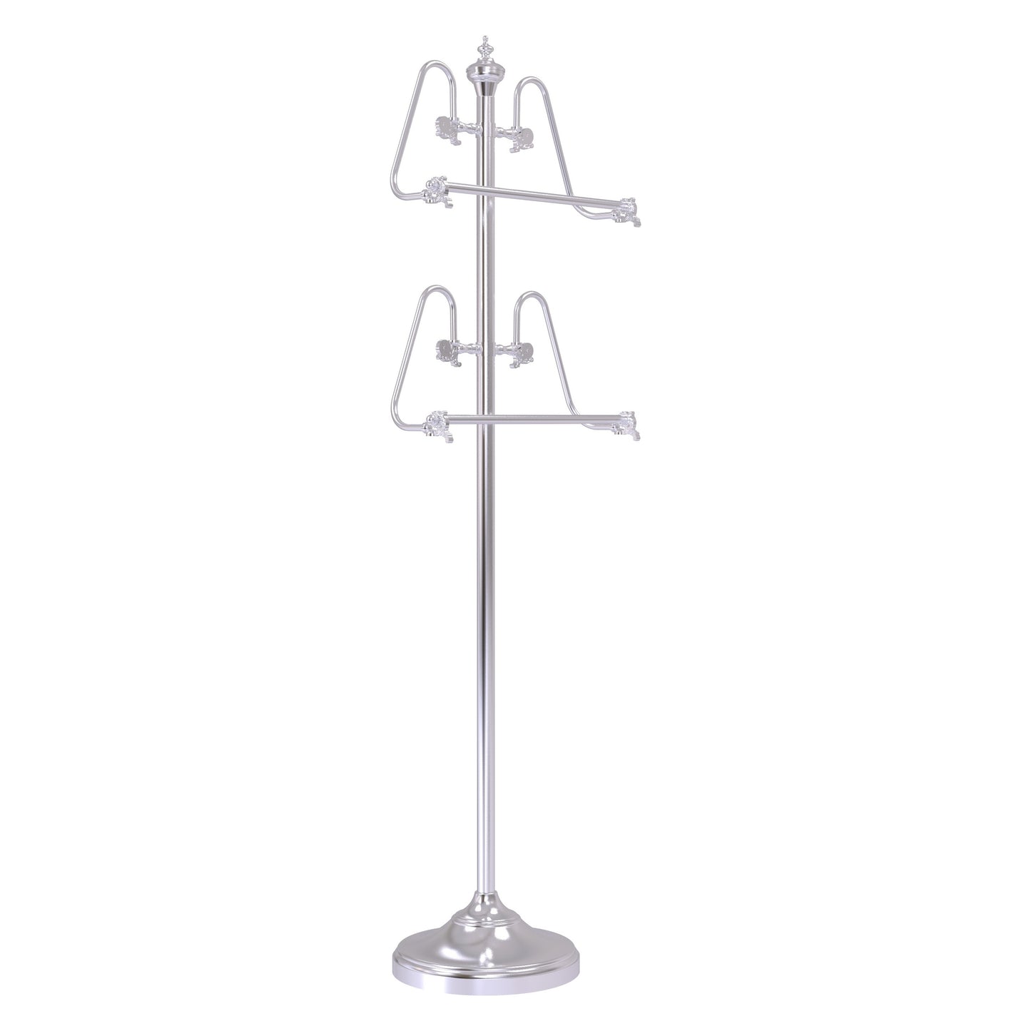 Allied Brass TS-6-SCH 49" Satin Chrome Floor Standing Towel Holder