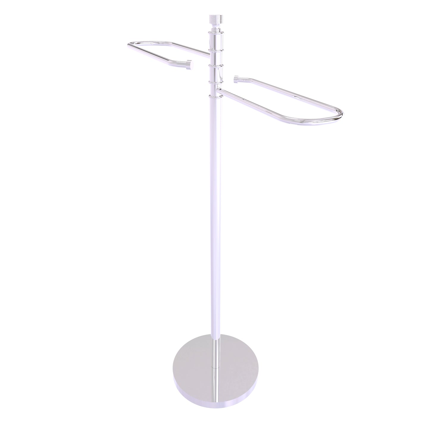 Allied Brass TS-8-PC Polished Chrome Contemporary Free Standing Floor Bath Towel Holder Stand