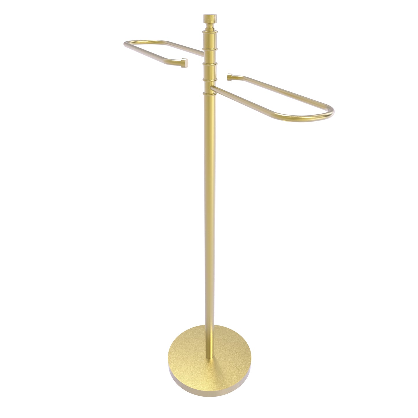 Allied Brass TS-8-SBR Satin Brass Contemporary Free Standing Floor Bath Towel Holder Stand