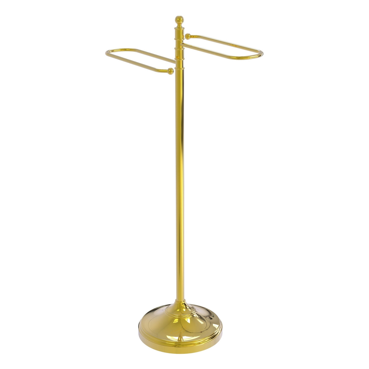 Allied Brass TS-9-PB Polished Brass Tranditional Free Standing Floor Bath Towel Holder Stand