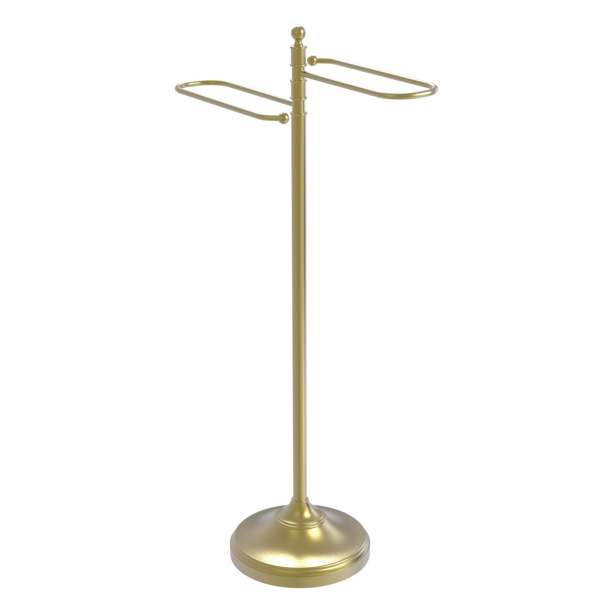 Allied Brass TS-9-SBR Satin Brass Tranditional Free Standing Floor Bath Towel Holder Stand