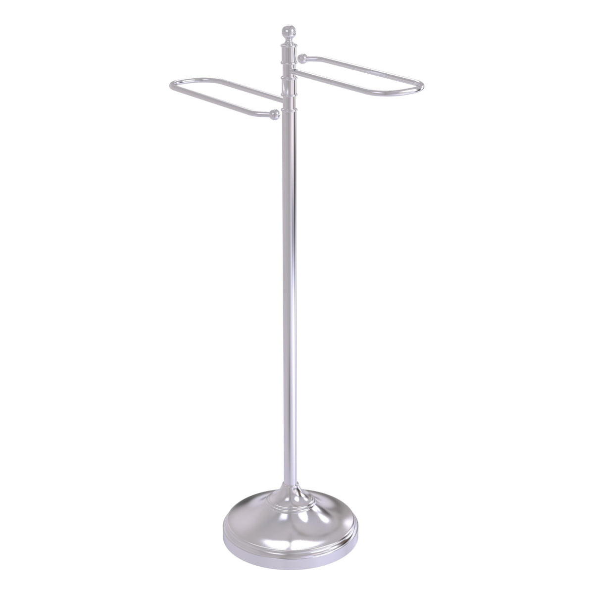Allied Brass TS-9-SCH Satin Chrome Tranditional Free Standing Floor Bath Towel Holder Stand