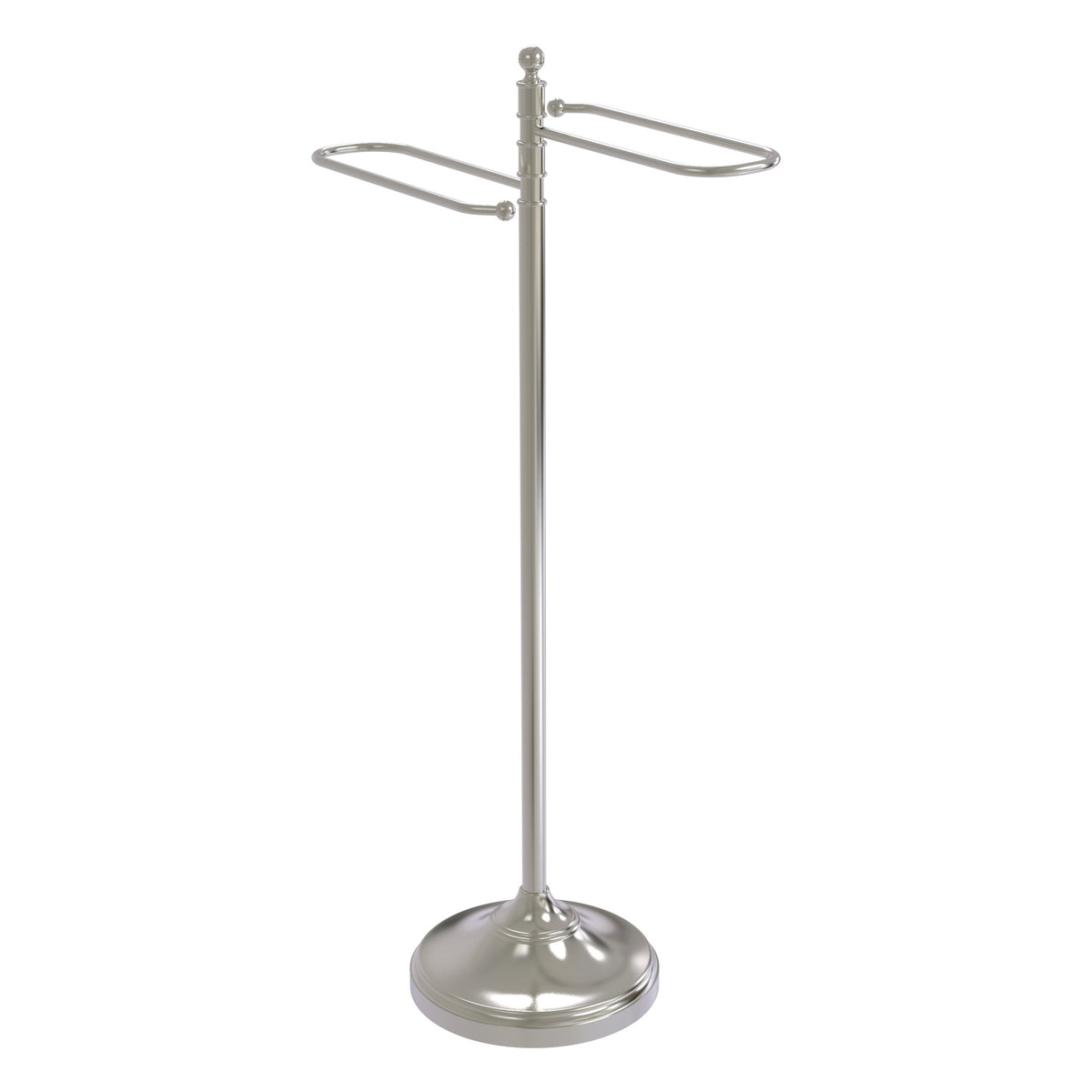 Allied Brass TS-9-SN Satin Nickel Tranditional Free Standing Floor Bath Towel Holder Stand