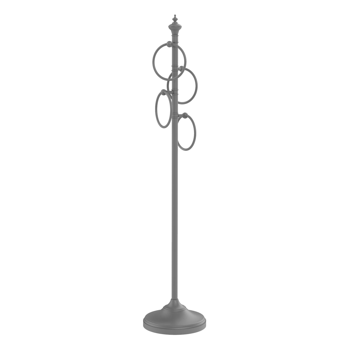 Allied Brass TS-D1-GYM Matte Gray Towel Holder Stand