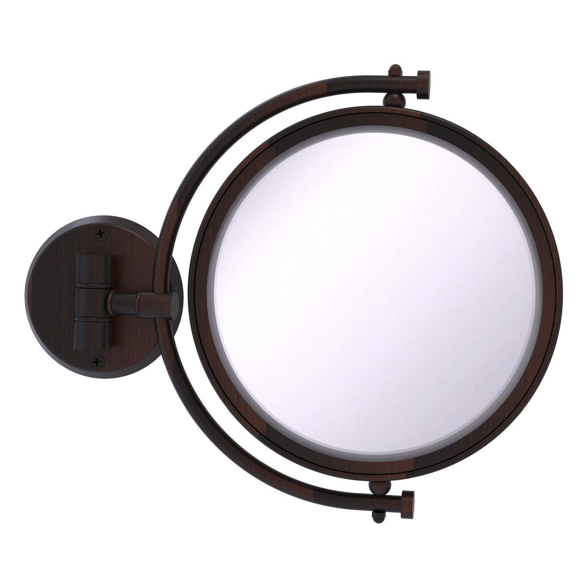 Allied Brass WM-4/2X-VB 8" Venetian Bronze Wall-Mounted Make-Up Mirror With 2X Magnification