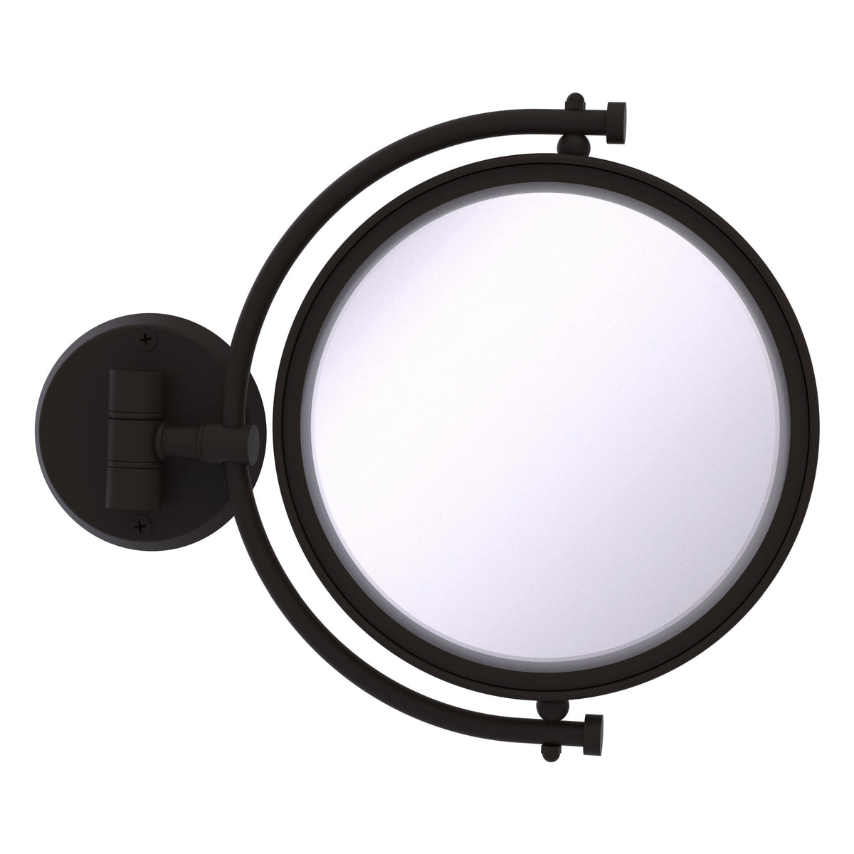 Allied Brass WM-4/3X-ORB 8" Oil Rubbed Bronze Wall-Mounted Make-Up Mirror With 3X Magnification