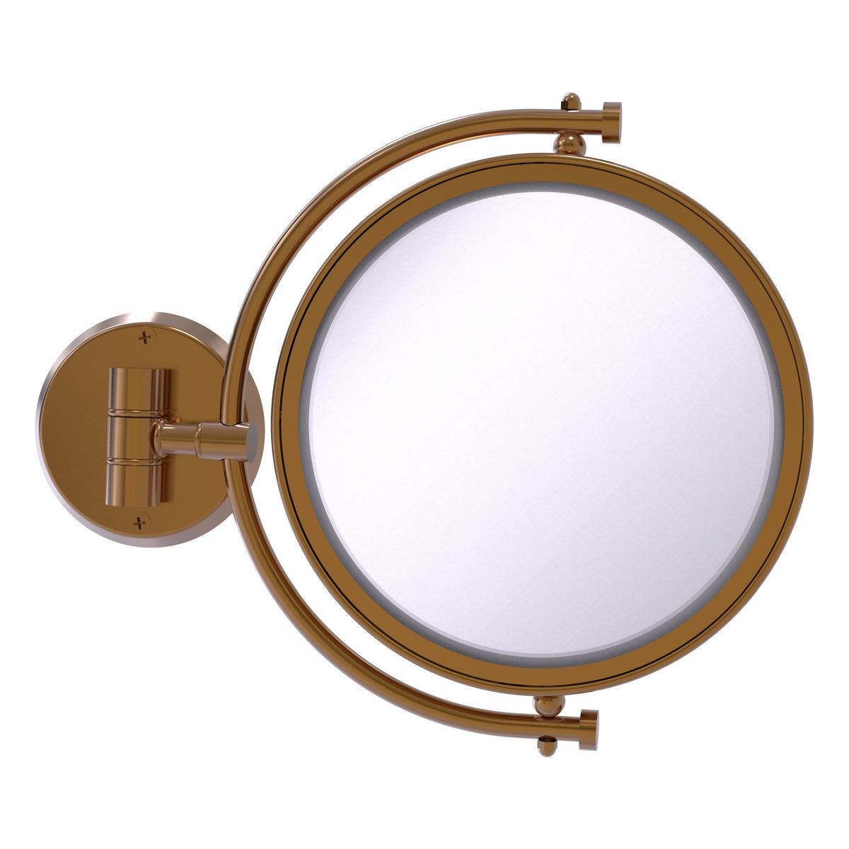 Allied Brass WM-4/5X-BBR 8" Brushed Bronze Wall-Mounted Make-Up Mirror With 5X Magnification
