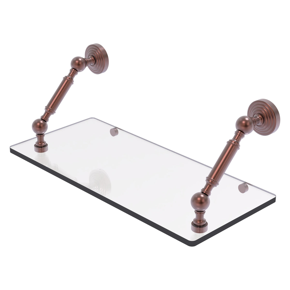 Allied Brass WP-1-18-CA Waverly Place 18" Antique Copper Floating Glass Shelf