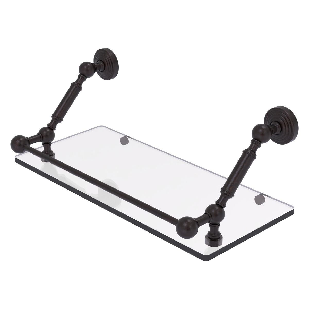 Allied Brass WP-1-18-GAL-VB Waverly Place 18" Venetian Bronze Floating Glass Shelf