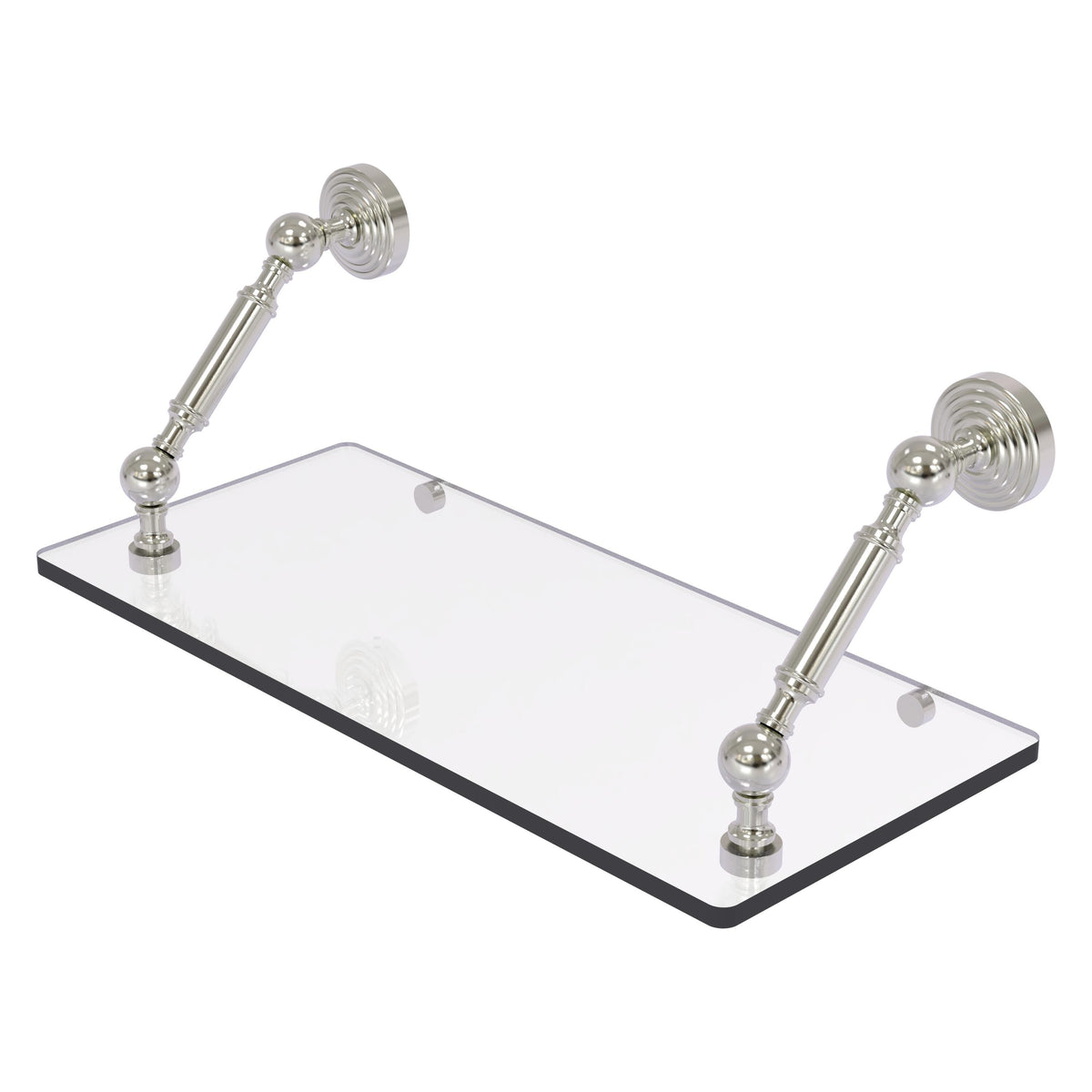 Allied Brass WP-1-18-SN Waverly Place 18" Satin Nickel Floating Glass Shelf
