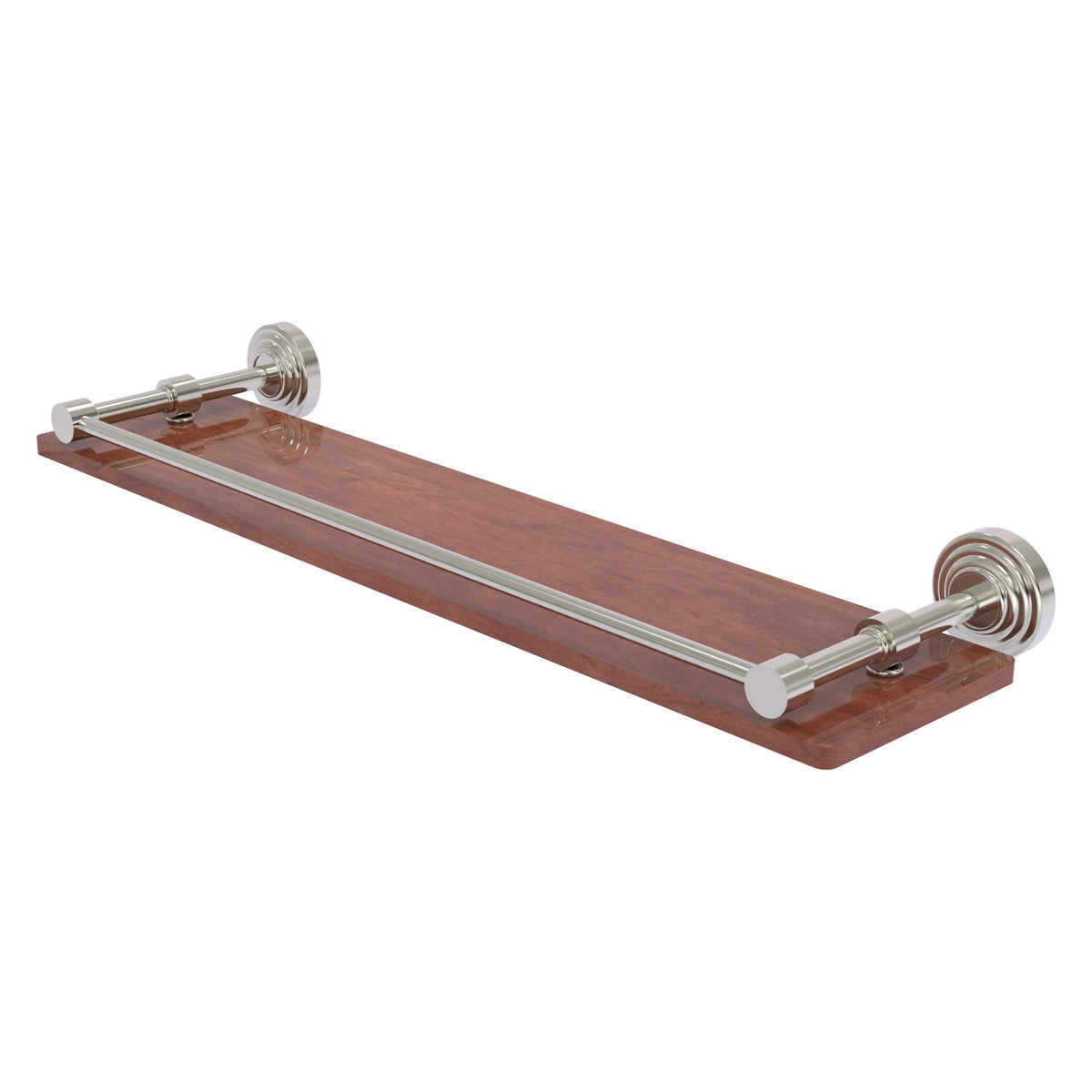 Allied Brass WP-1-22-GAL-IRW-SN Waverly Place 22" Satin Nickel Solid IPE Ironwood Shelf