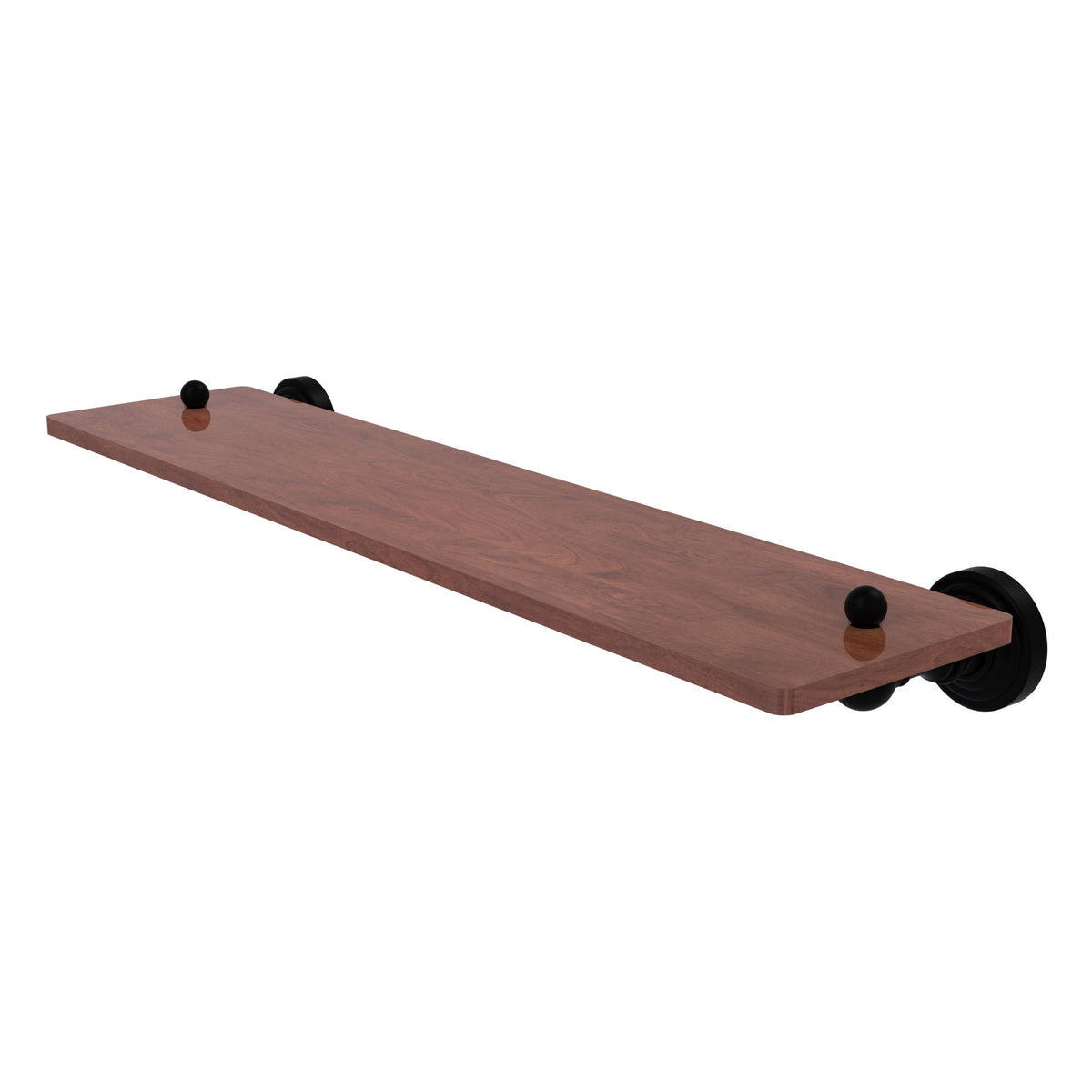 Allied Brass WP-1-22-IRW-BKM Waverly Place 22" Matte Black Solid IPE Ironwood Shelf