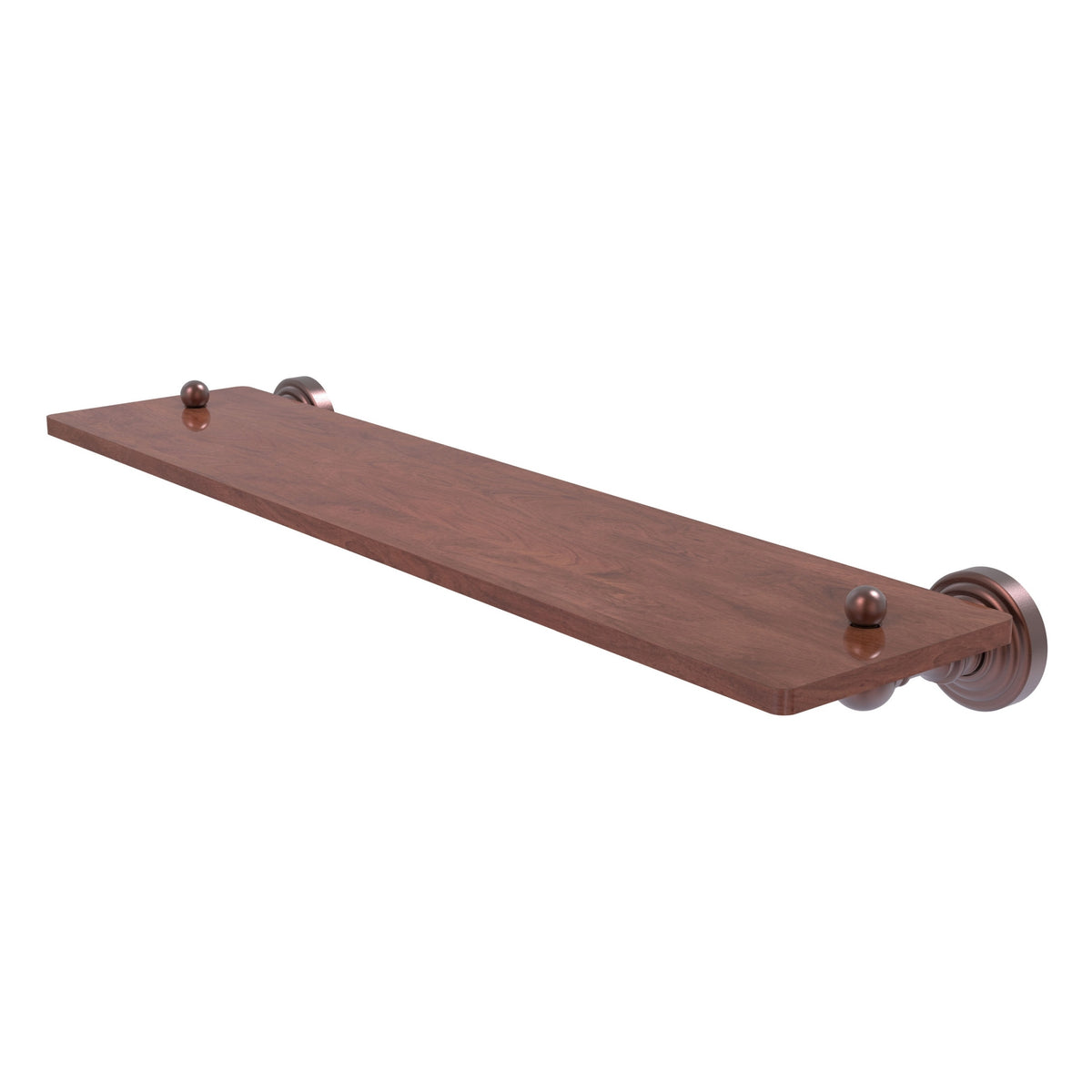 Allied Brass WP-1-22-IRW-CA Waverly Place 22" Antique Copper Solid IPE Ironwood Shelf