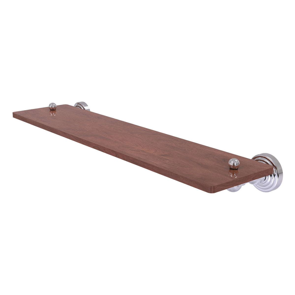 Allied Brass WP-1-22-IRW-PC Waverly Place 22" Polished Chrome Solid IPE Ironwood Shelf
