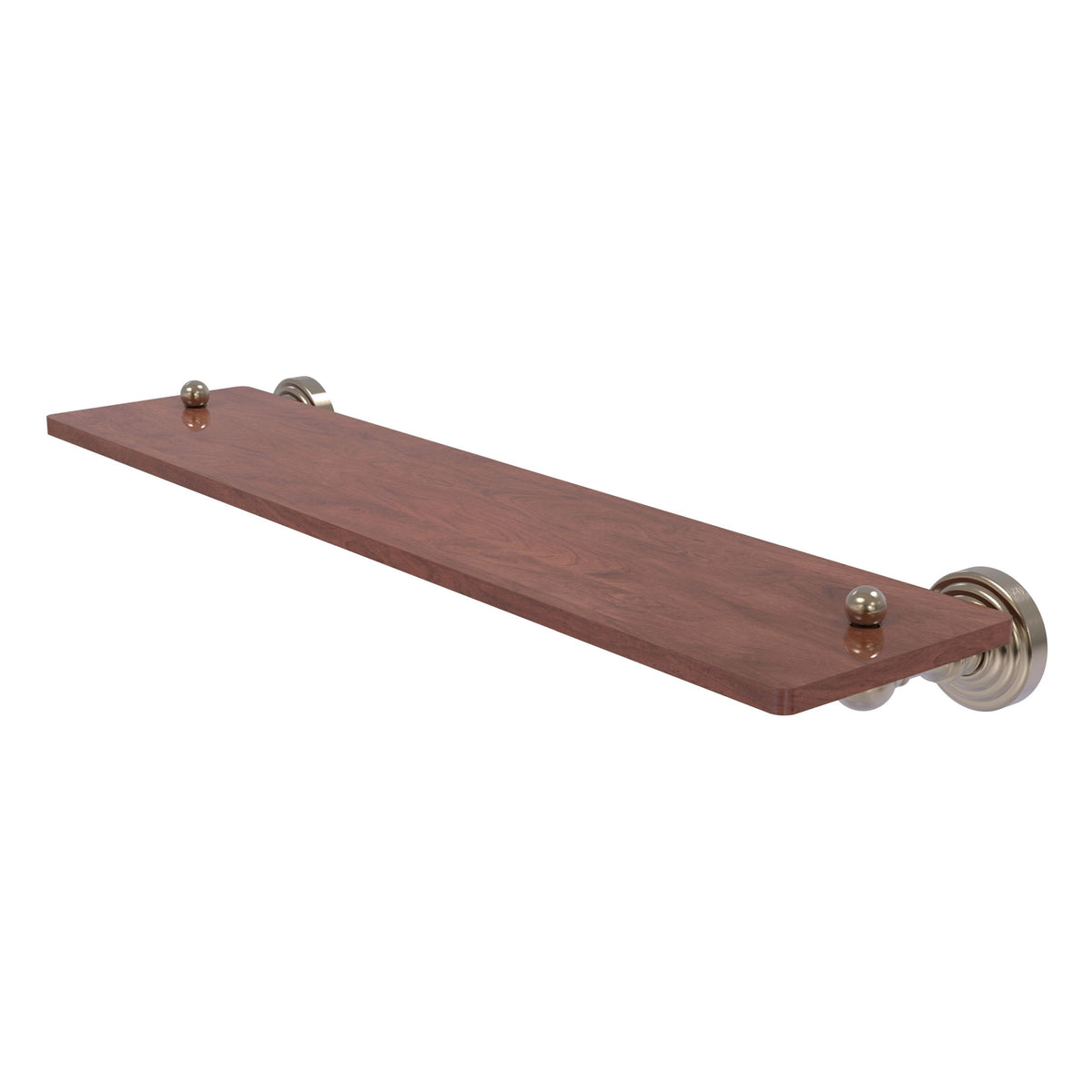 Allied Brass WP-1-22-IRW-PNI Waverly Place 22" Polished Nickel Solid IPE Ironwood Shelf