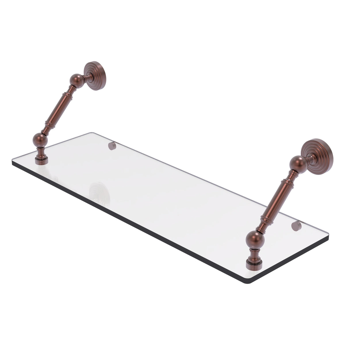 Allied Brass WP-1-24-CA Waverly Place 24" Antique Copper Floating Glass Shelf