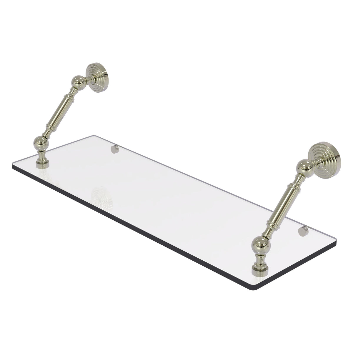 Allied Brass WP-1-24-PNI Waverly Place 24" Polished Nickel Floating Glass Shelf