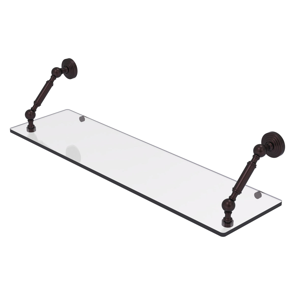 Allied Brass WP-1-30-ABZ Waverly Place 30" Antique Bronze Floating Glass Shelf