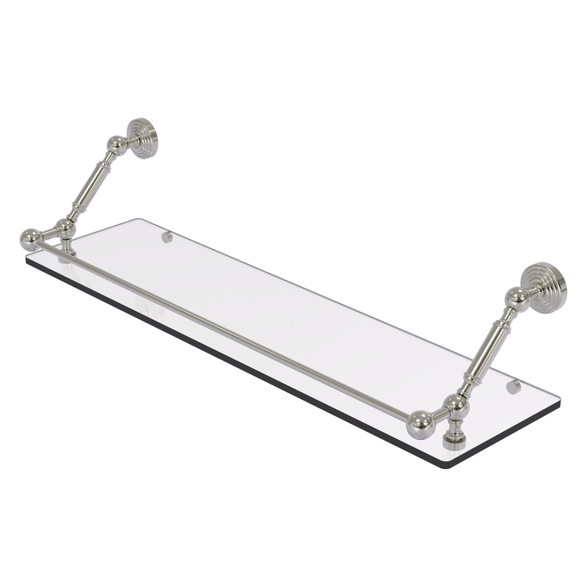 Allied Brass WP-1-30-GAL-SN Waverly Place 30" Satin Nickel Floating Glass Shelf