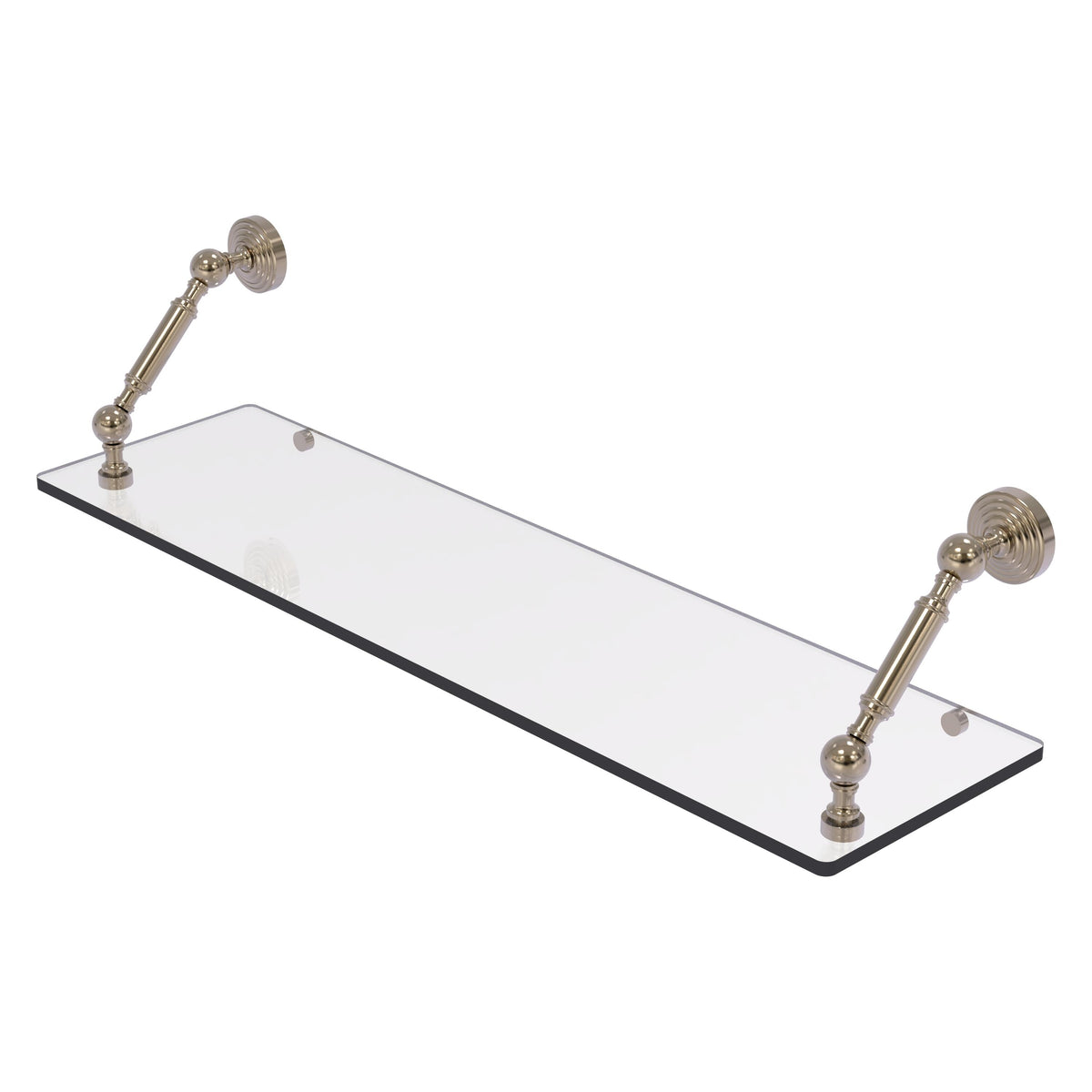 Allied Brass WP-1-30-PEW Waverly Place 30" Antique Pewter Floating Glass Shelf