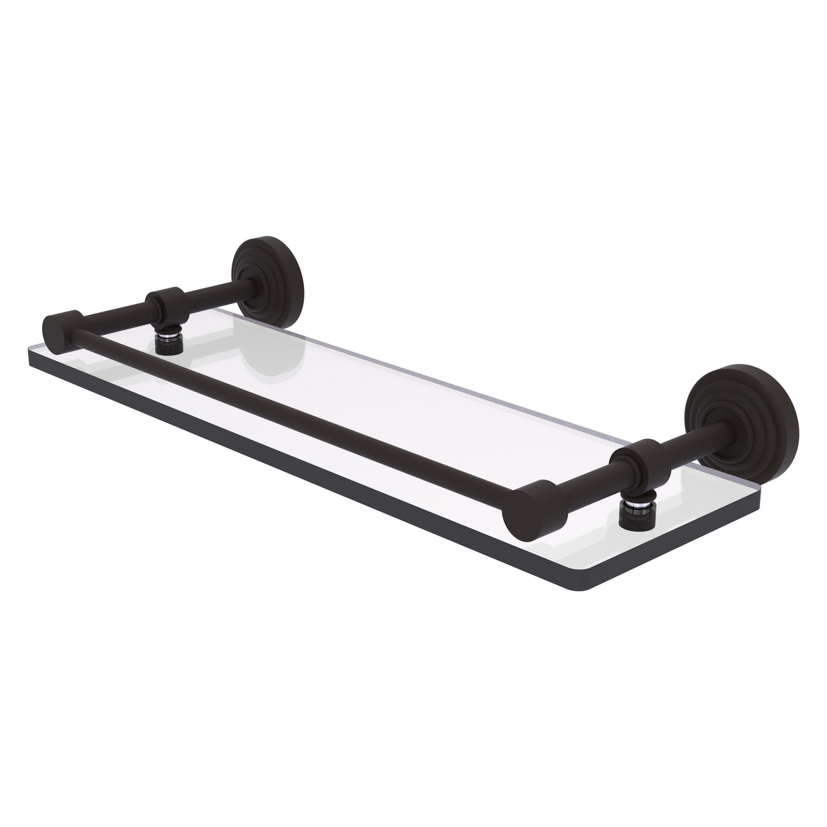 Allied Brass WP-1/16-GAL-ORB Waverly Place 16" Oil Rubbed Bronze Tempered Glass Shelf