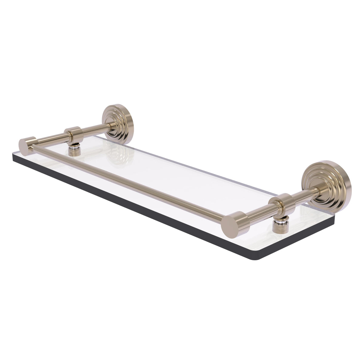 Allied Brass WP-1/16-GAL-PEW Waverly Place 16" Antique Pewter Tempered Glass Shelf