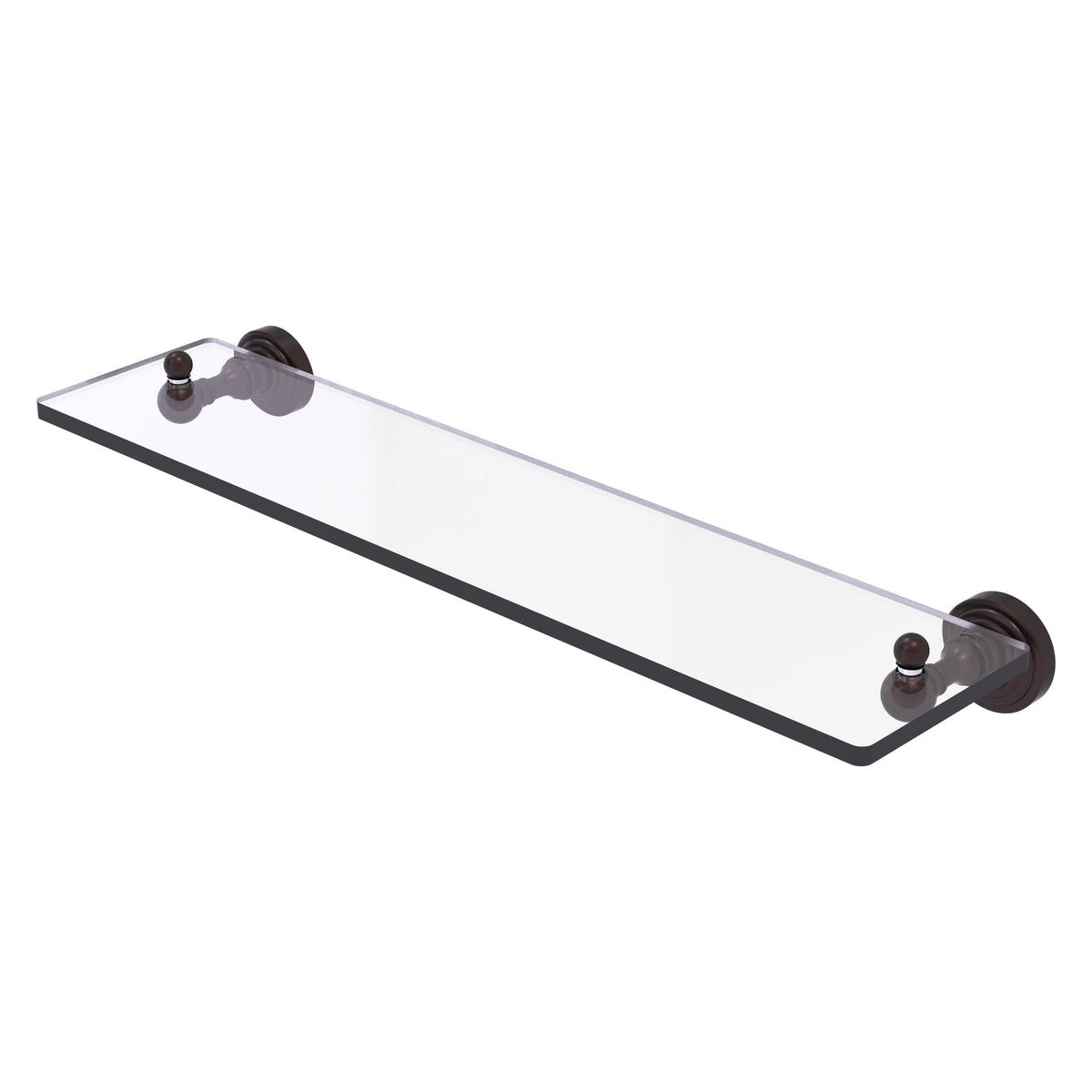 Allied Brass WP-1/22-ABZ Waverly Place 22" Antique Bronze Glass Vanity Shelf