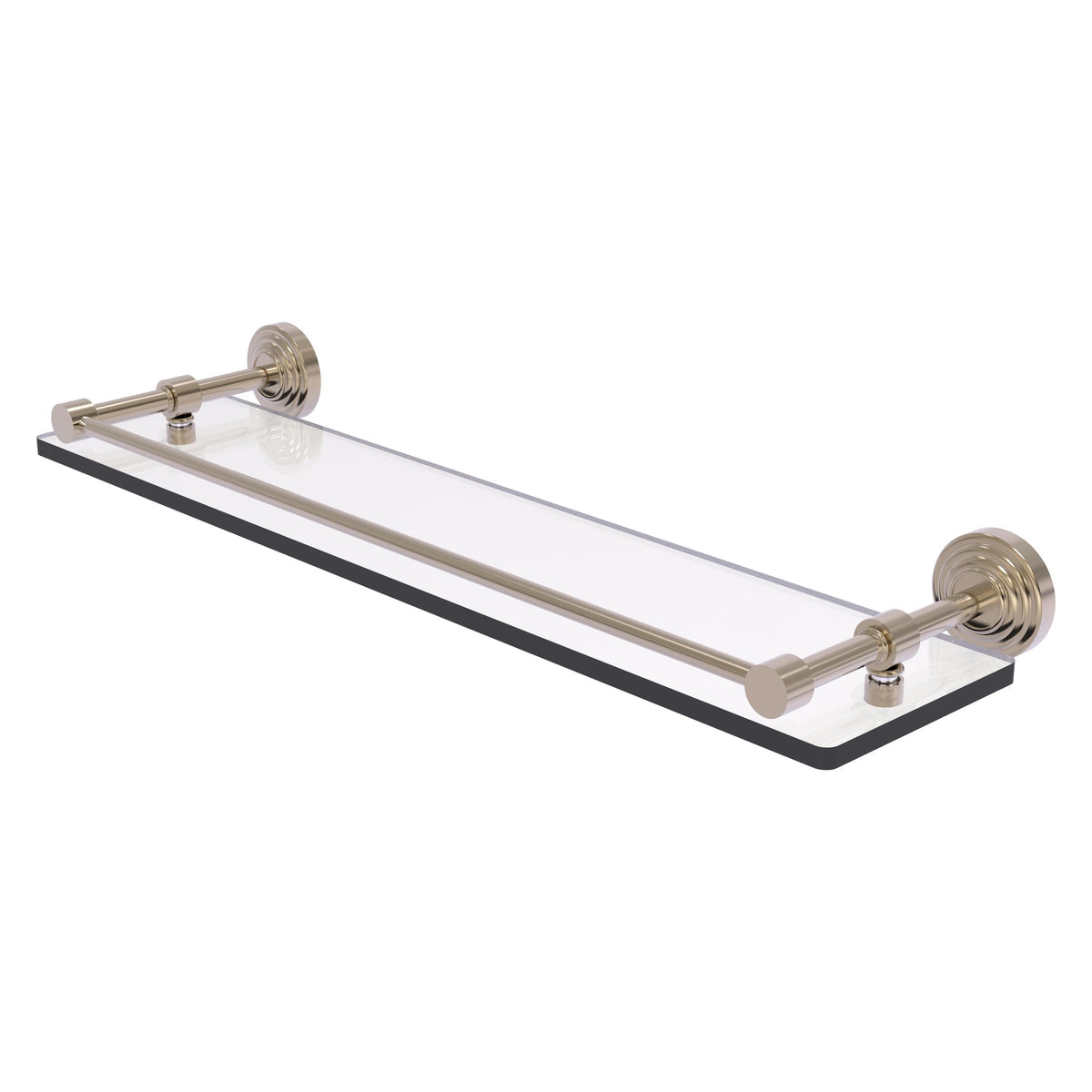 Allied Brass WP-1/22-GAL-PEW Waverly Place 22" Antique Pewter Tempered Glass Shelf