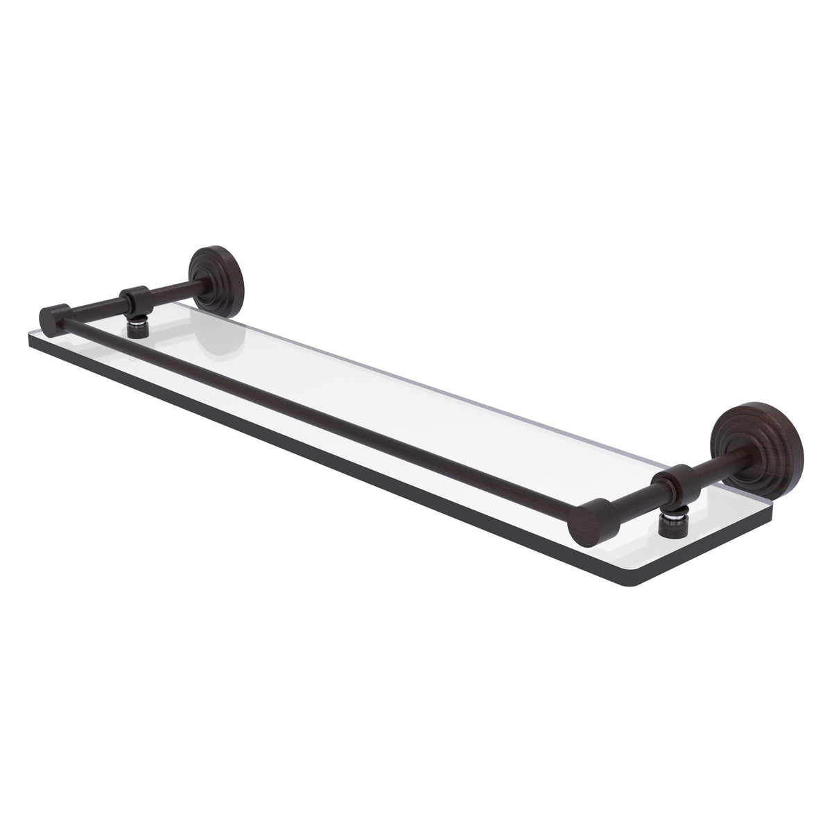 Allied Brass WP-1/22-GAL-VB Waverly Place 22" Venetian Bronze Tempered Glass Shelf